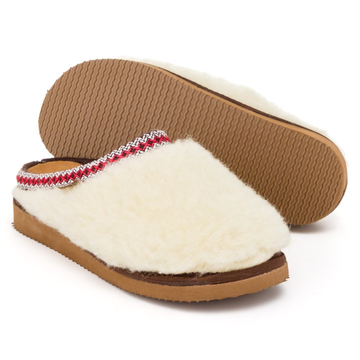 Ciepłe Kapcie Damskie BAREFOOT Filcowe Pantofle z Wełny Naturalnej Brązowe -PanSzew.pl