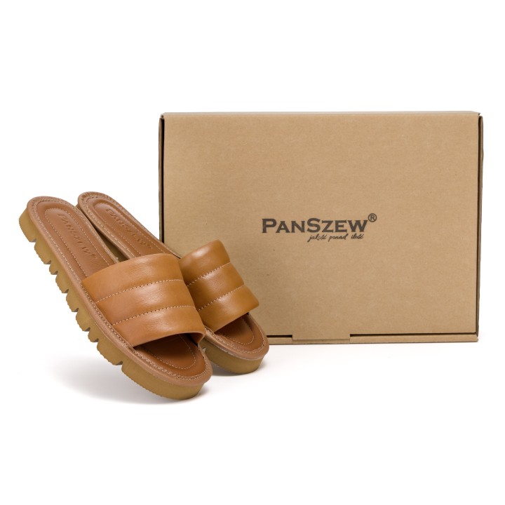 Klapki Damskie Skórzane Premium SOFTLINE PanSzew®