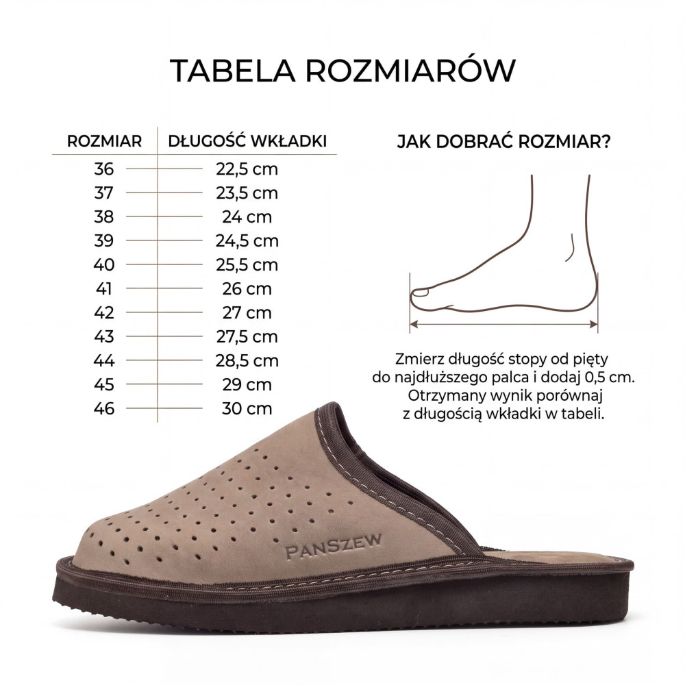 Kapcie Damskie Skórzane z Nubuku VENTLINE Taupe | PanSzew®