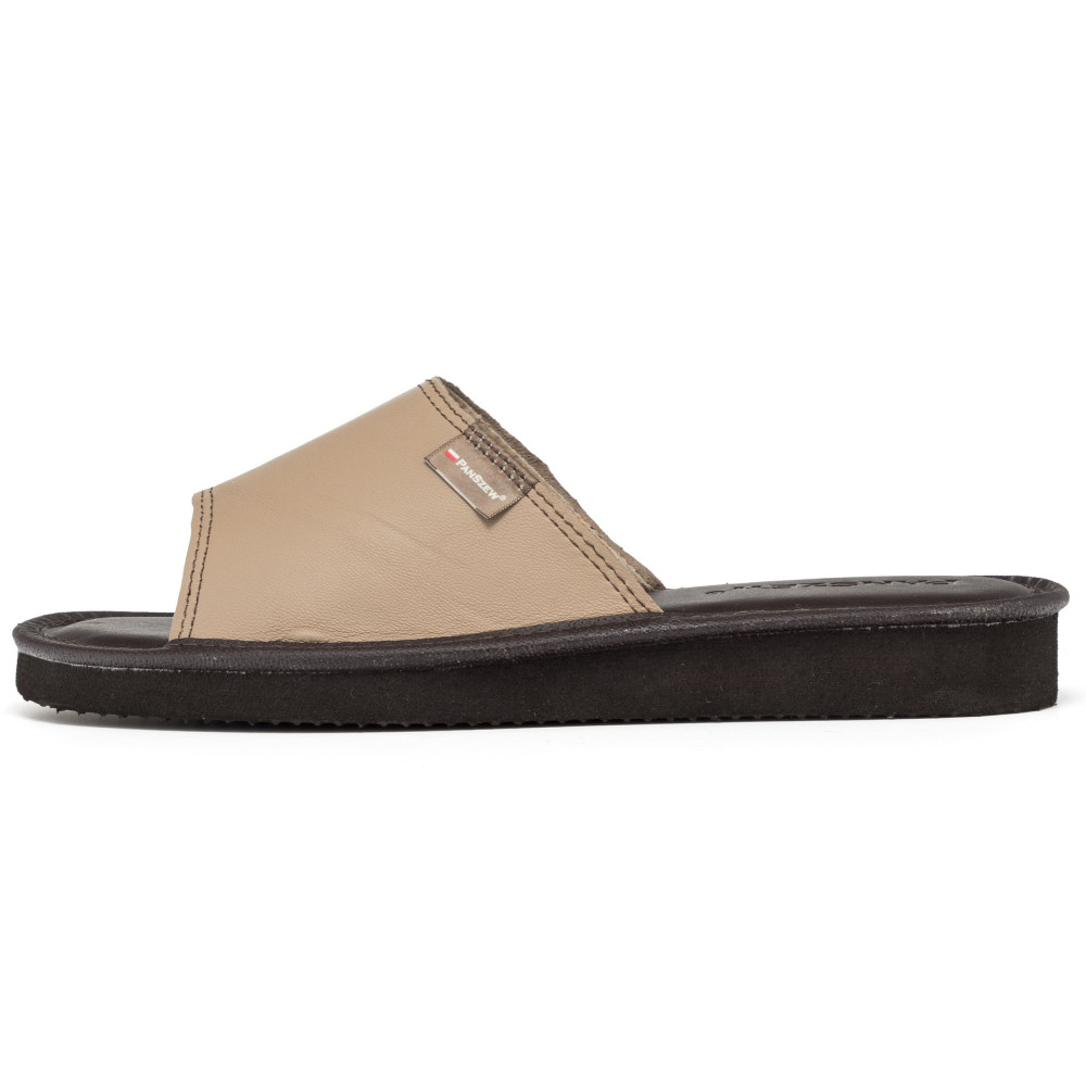 Kapcie Damskie Skórzane EASYLINE Cappuccino | PanSzew®