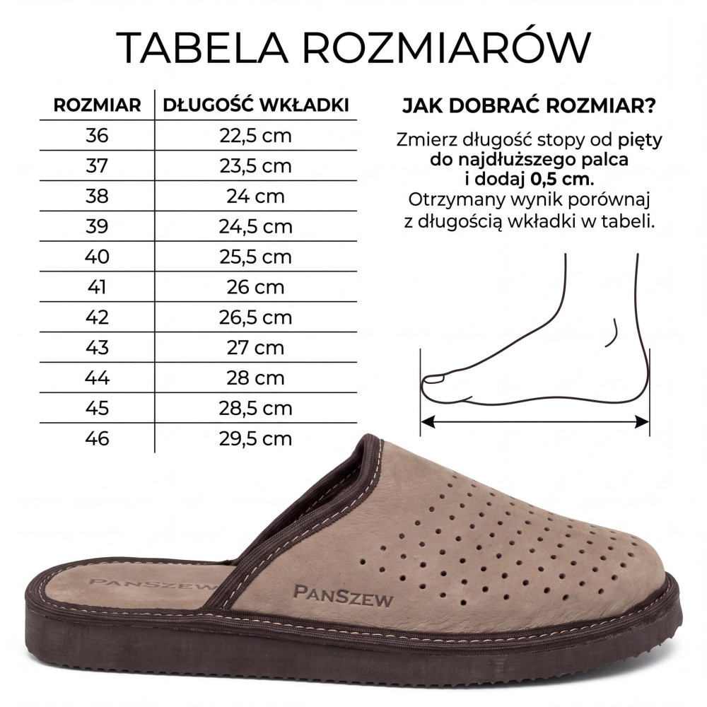 Kapcie Męskie Skórzane VENTLINE Taupe – Nubuk | PanSzew®