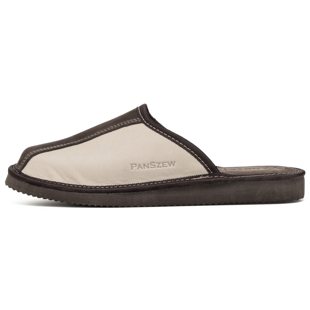 Kapcie Męskie Skórzane CLASSLINE Brąz – Nubuk | PanSzew®