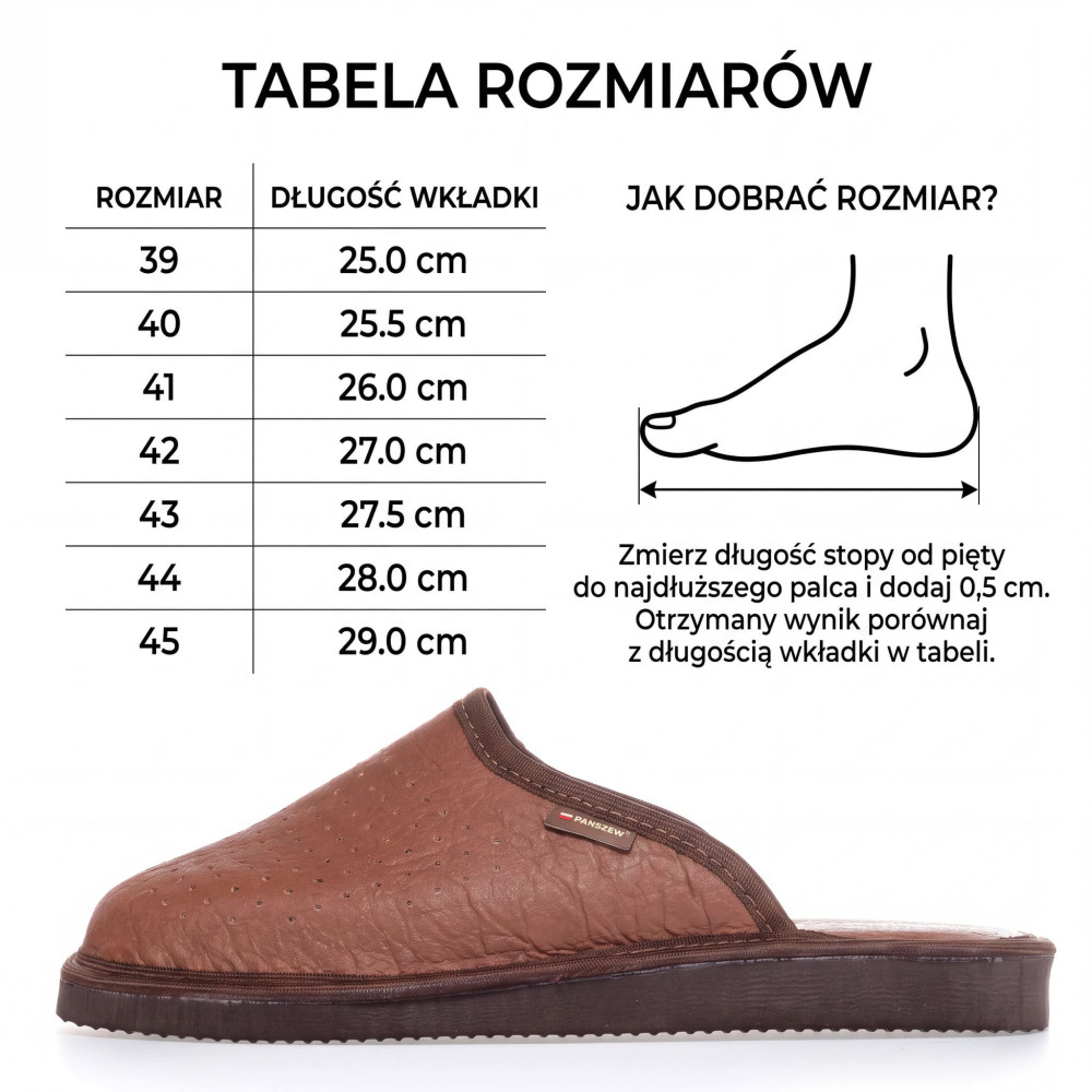 Kapcie Męskie Wegańskie VEGALINE Brąz Piñatex | PanSzew®