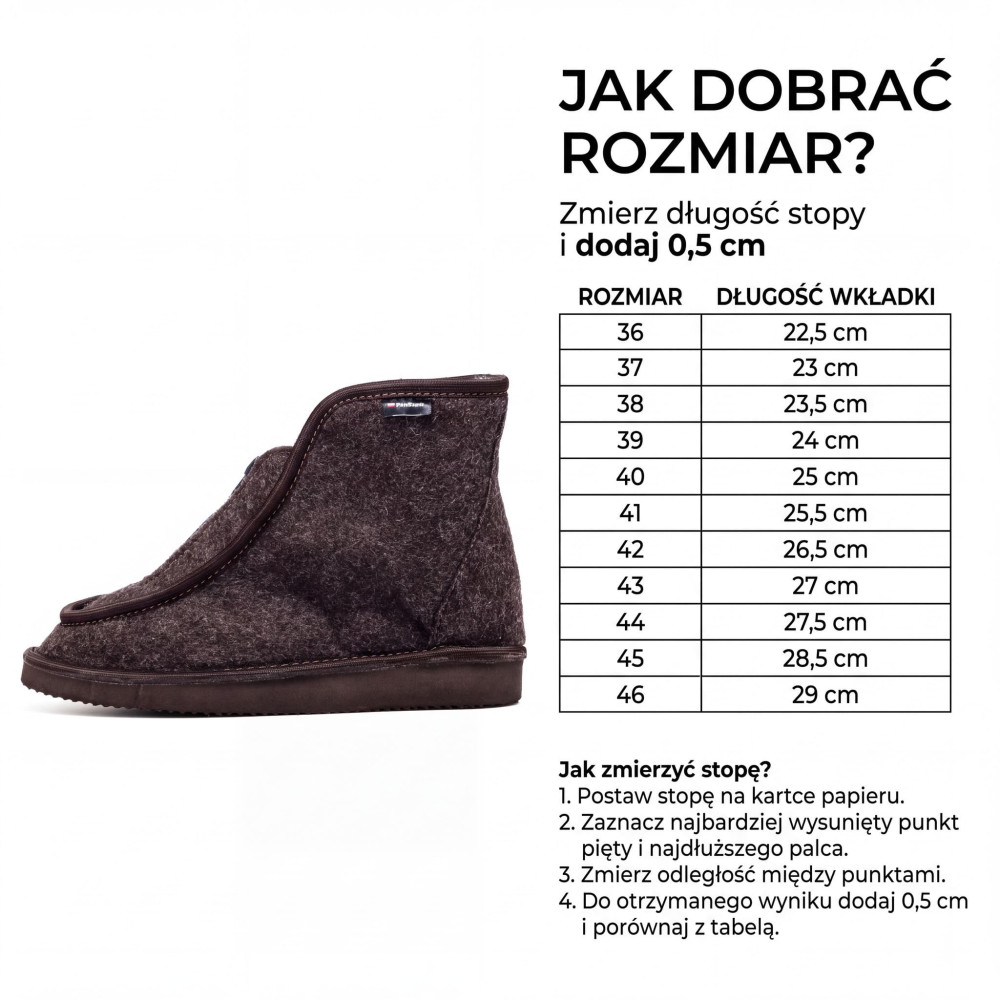 Bambosze Damskie Wełniane Ocieplane Na Zamek | PanSzew®