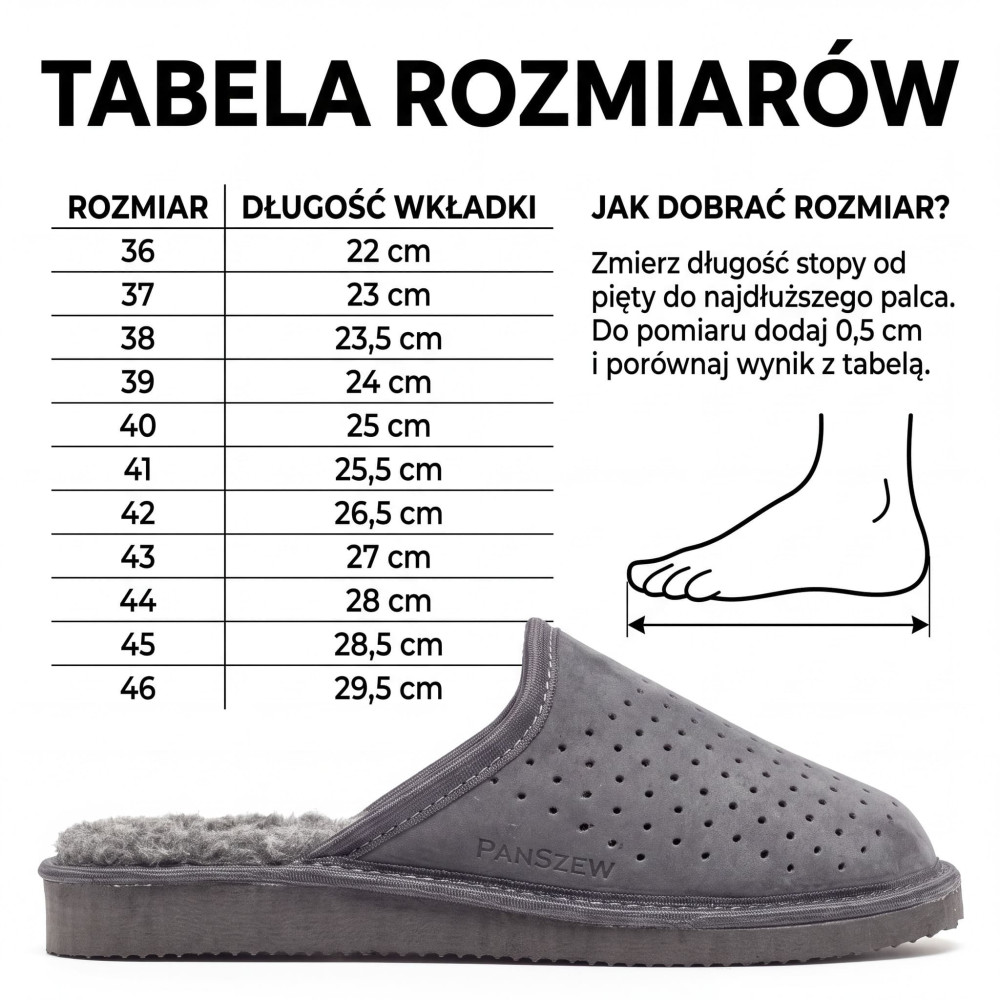 Ciepłe Kapcie Damskie VENTLINE Szare Nubuk Wełna | PanSzew®