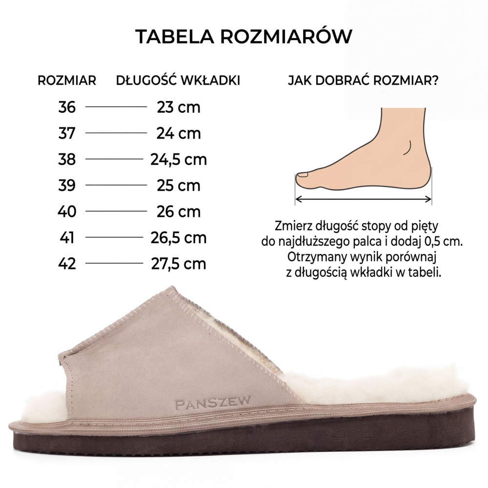 Ciepłe Kapcie Damskie Skórzane SEMILINE Mocha | PanSzew®