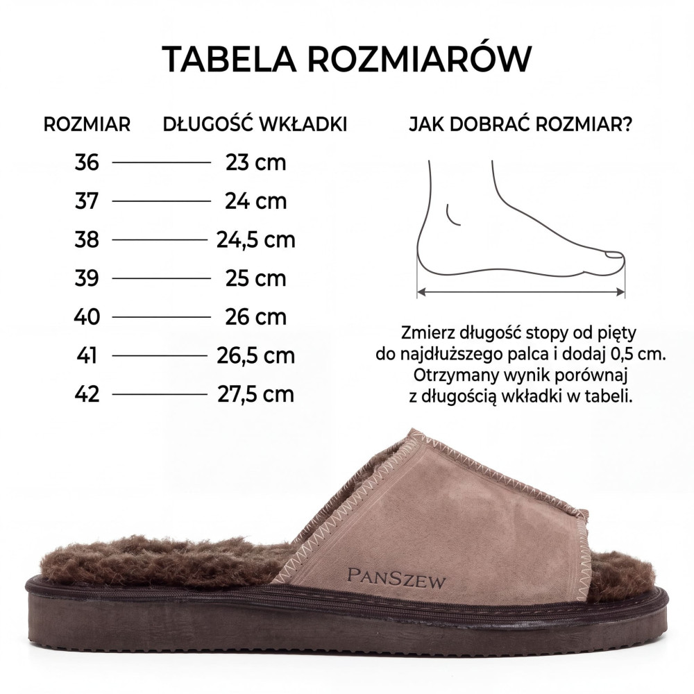 Ciepłe Kapcie Damskie Zamszowe SEMILINE Kawa | PanSzew®