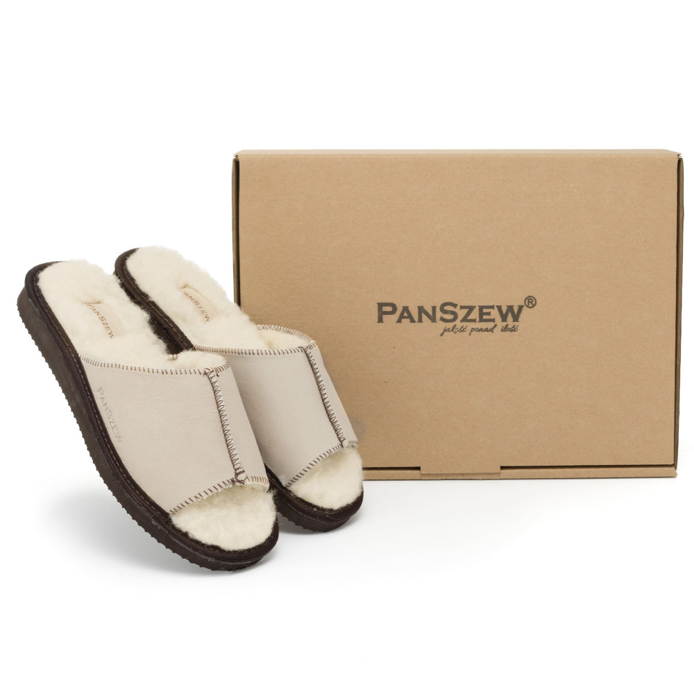 Ciepłe Kapcie Damskie Zamszowe SEMILINE Kawa | PanSzew®