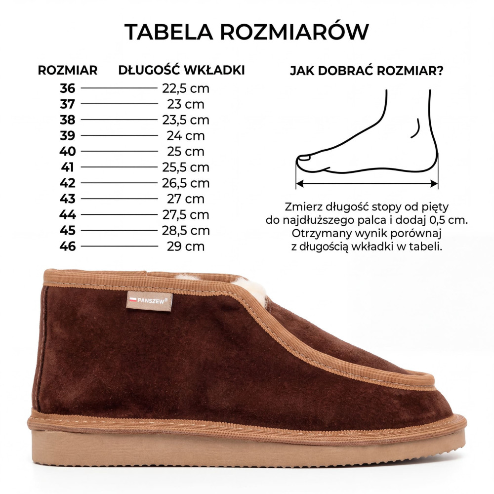 Meta title: Ciepłe Bambosze Męskie Zamszowe z Wełną Brązowe | PanSzew®