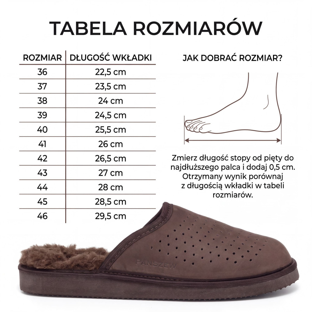 Kapcie Męskie VENTLINE Brązowe Nubuk z Wełną | PanSzew®
