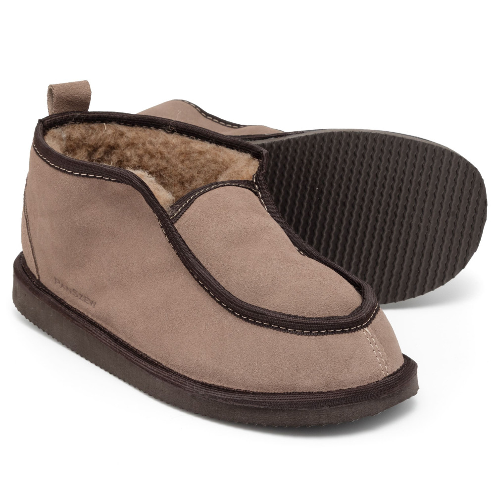 Bambosze Męskie Skórzane GRANDLINE Mocha Niskie | PanSzew®