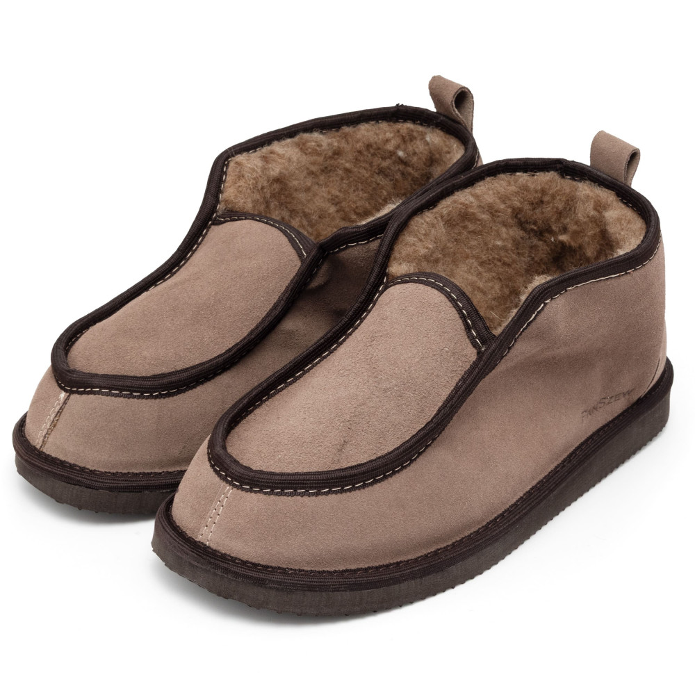 Bambosze Męskie Skórzane GRANDLINE Mocha Niskie | PanSzew®