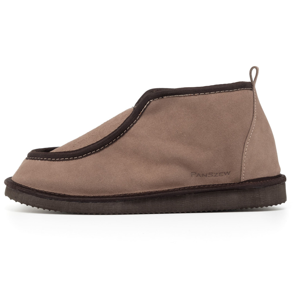 Bambosze Męskie Skórzane GRANDLINE Mocha Niskie | PanSzew®