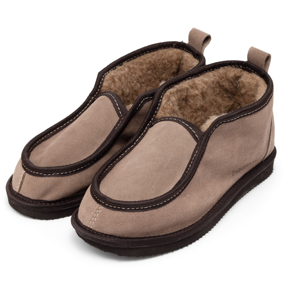 Bambosze Damskie Skórzane GRANDLINE Mocha Niskie | PanSzew®