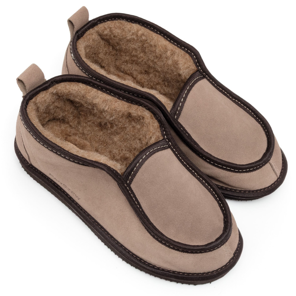 Bambosze Damskie Skórzane GRANDLINE Mocha Niskie | PanSzew®