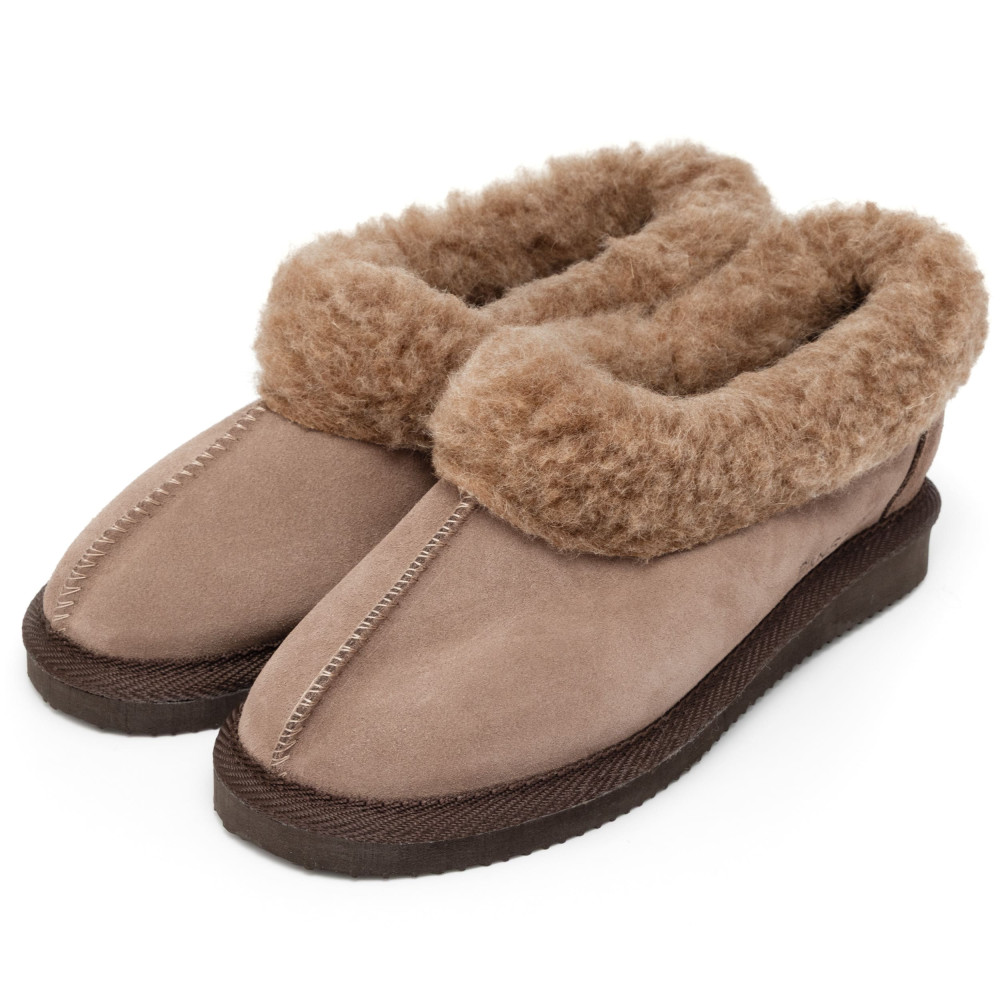 Bambosze Damskie ALPINLINE Mocha Ciepłe Wełniane | PanSzew