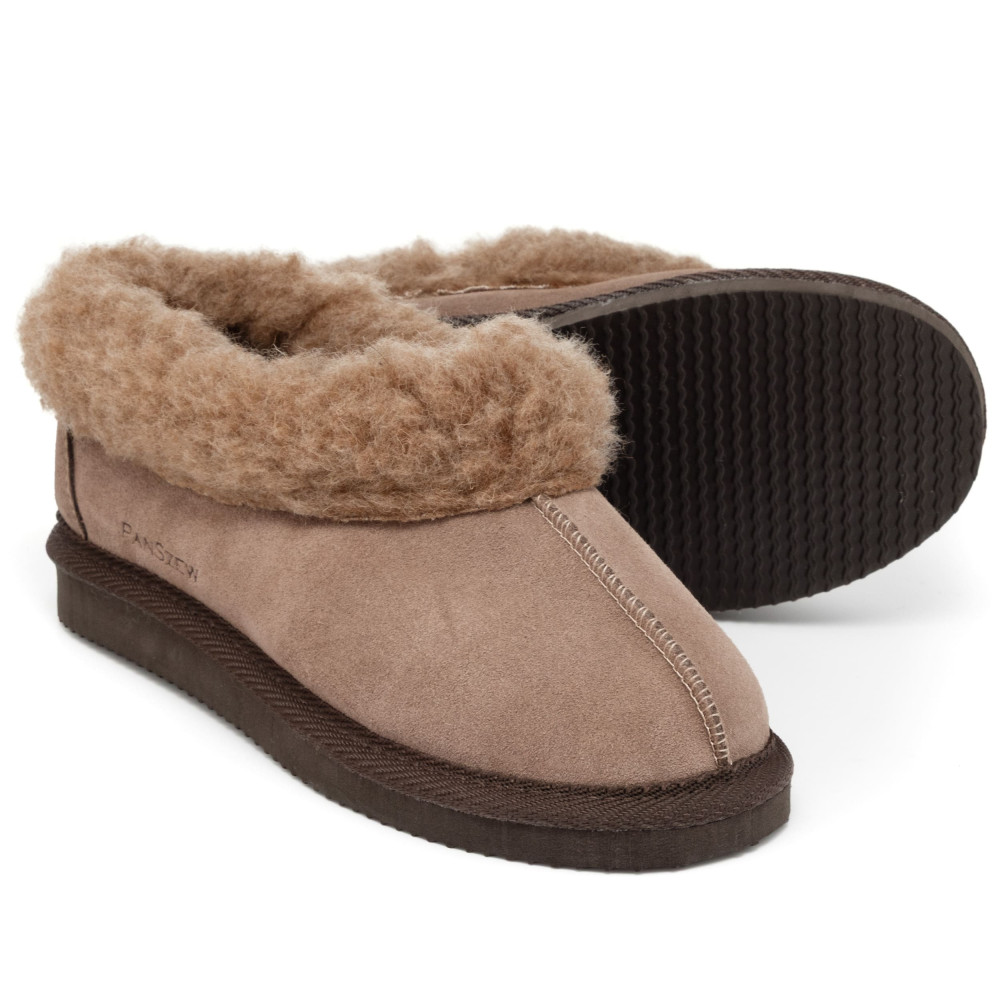 Bambosze Damskie ALPINLINE Mocha Ciepłe Wełniane | PanSzew