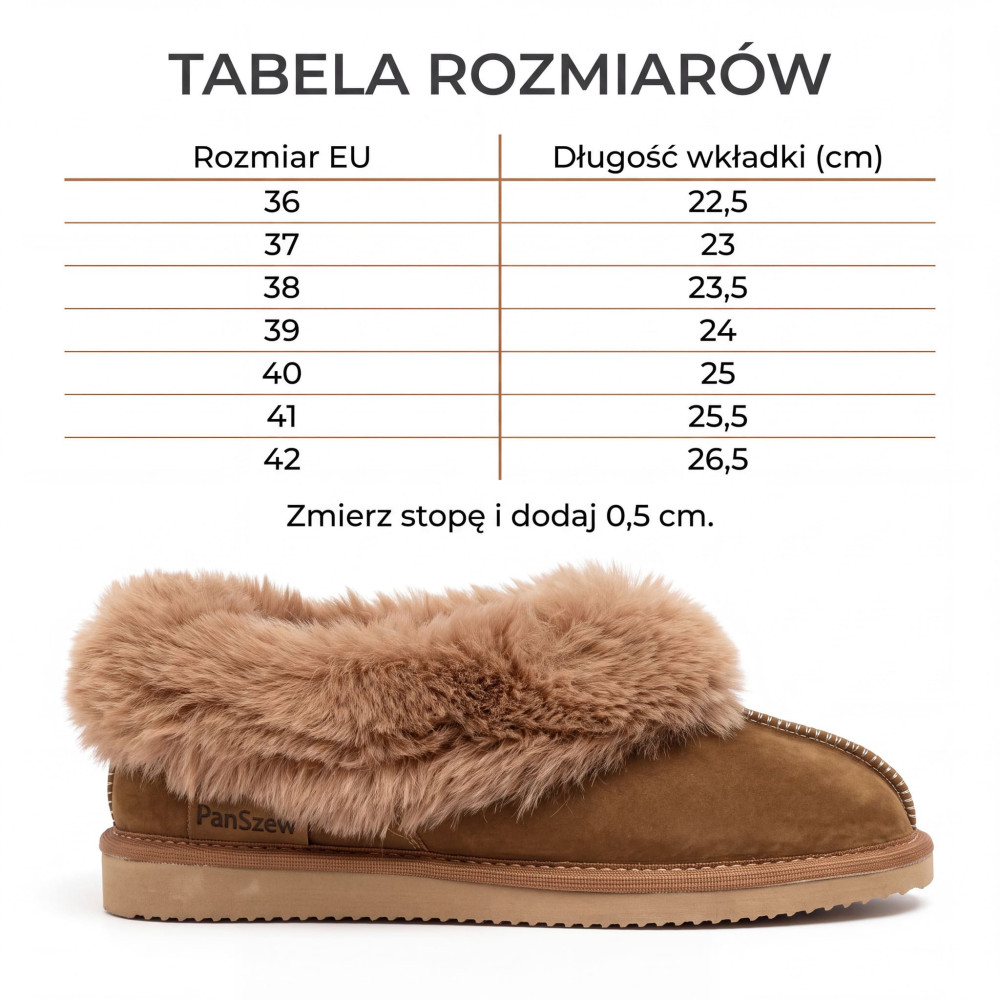 Bambosze Damskie ALPINLINE Taupe Ciepłe Wełniane | PanSzew