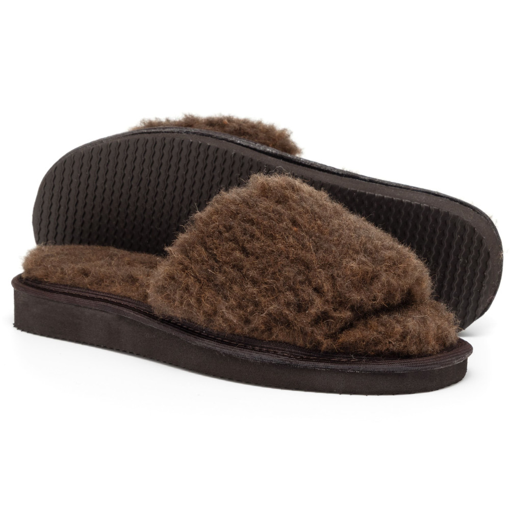 Kapcie Damskie Wełniane WOOLLINE Choco Ciepłe | PanSzew®