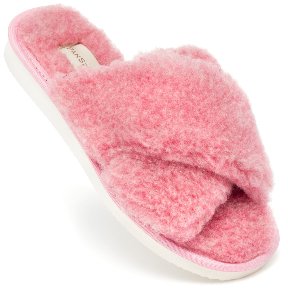 Kapcie Damskie Wełniane WOOLLINE Pink Ciepłe | PanSzew®