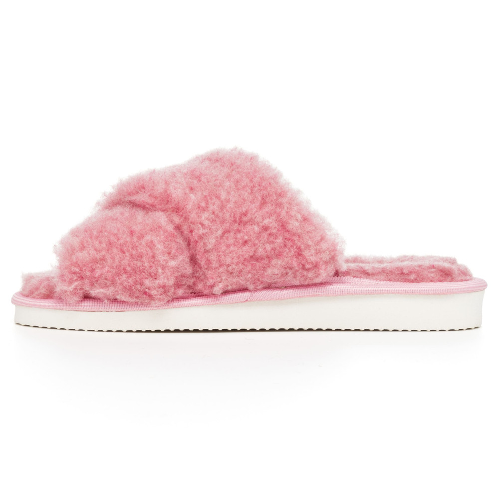 Kapcie Damskie Wełniane WOOLLINE Pink Ciepłe | PanSzew®