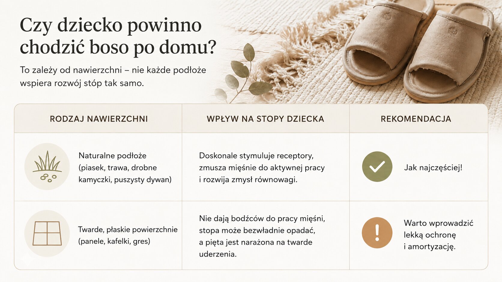 Czy dziecko powinno chodzić boso po domu?