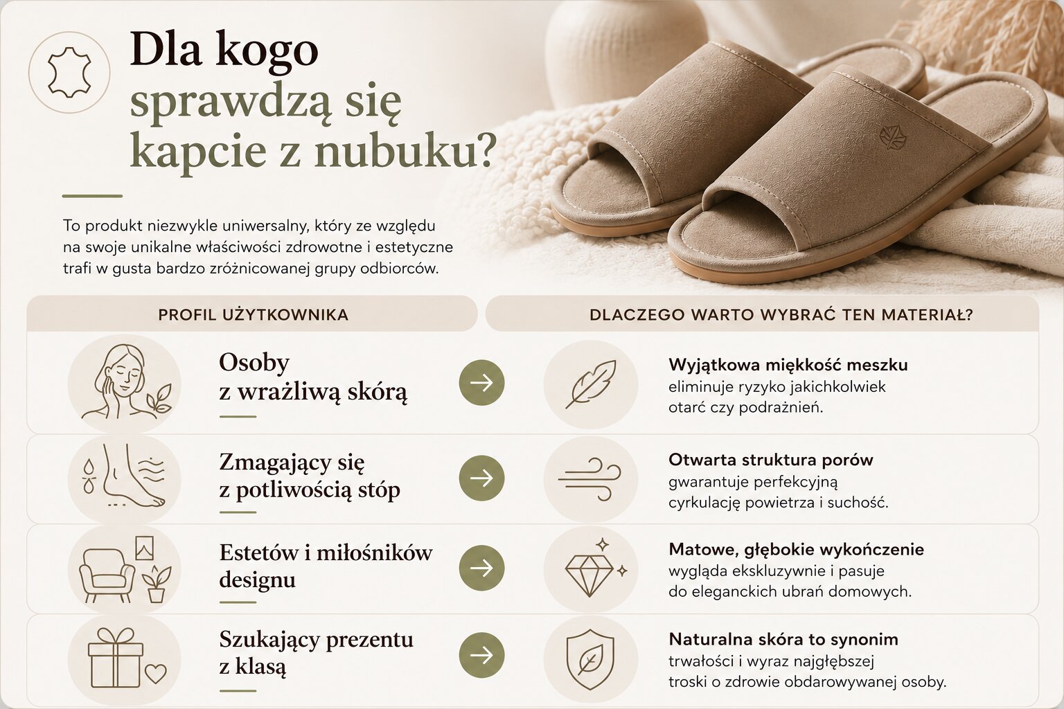 Dla kogo sprawdzą się kapcie z nubuku?