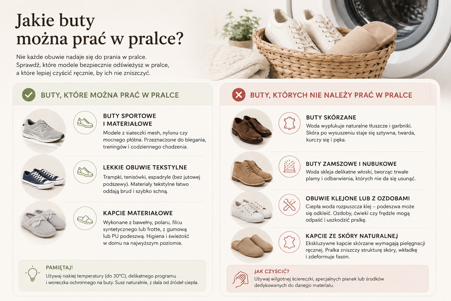 Jakie buty można prać w pralce?