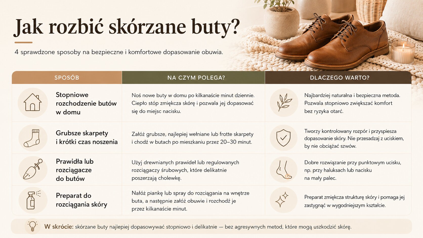 Jak rozbić skórzane buty?