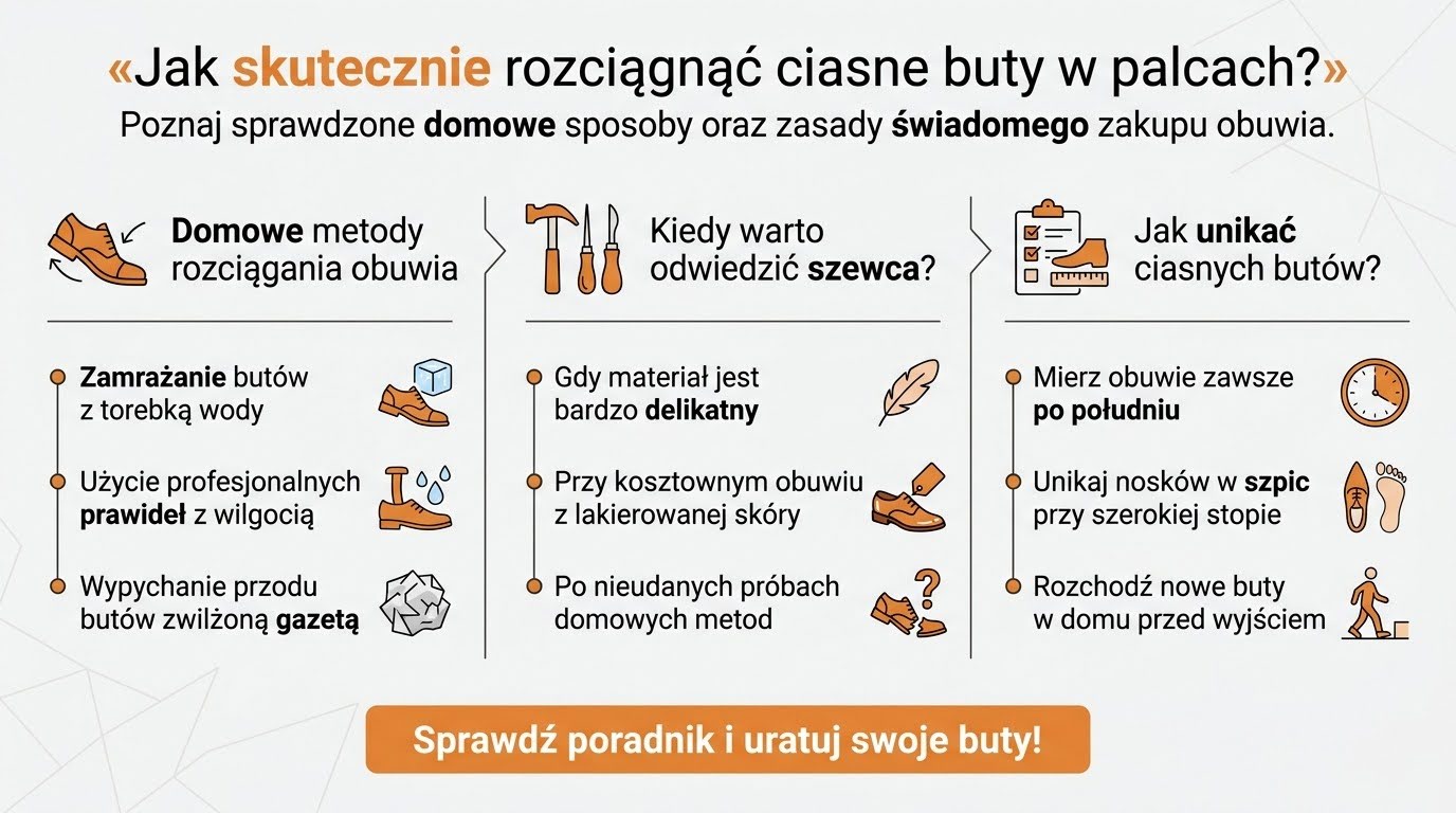 Jak skutecznie rozciągnąć ciasne buty w palcach?