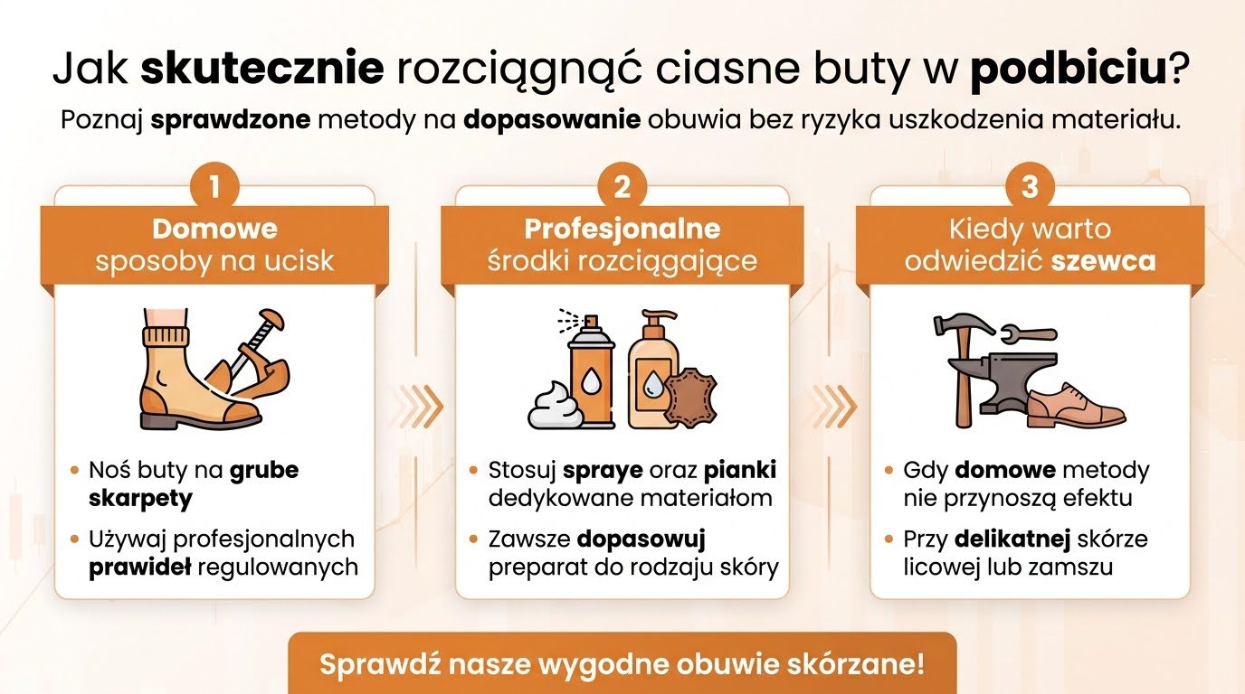 Jak skutecznie rozciągnąć ciasne buty w podbiciu?