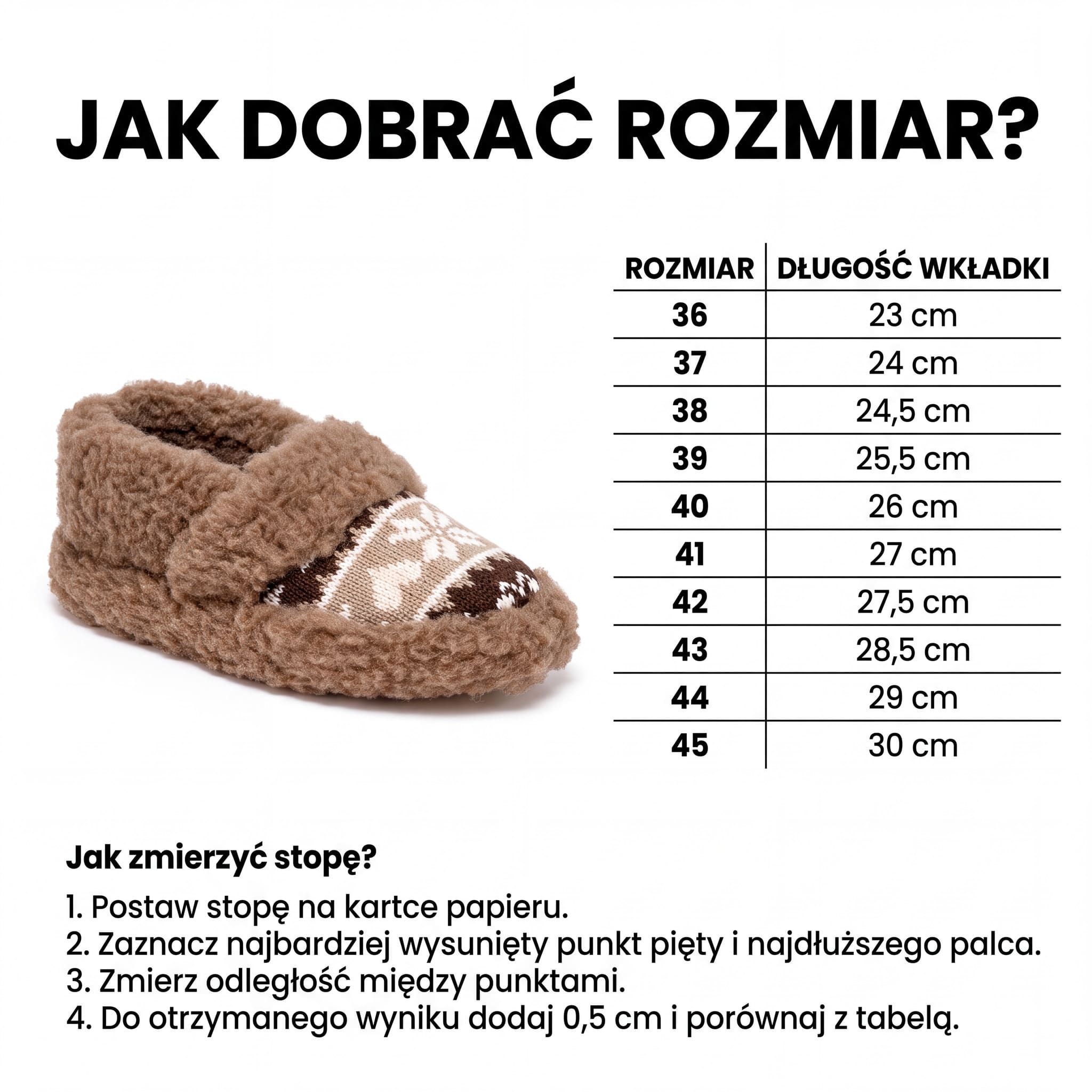 Bambosze w Stylu Norweskim Niskie Karmelowe M